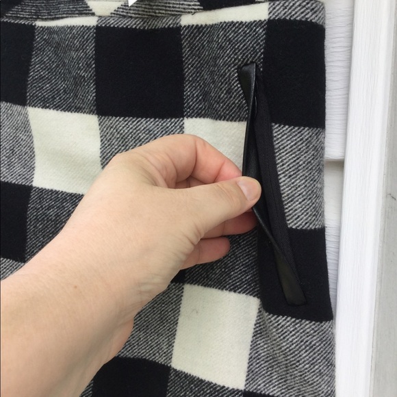 NWT Talbots Cream & Black Buffalo Plaid Wool Blend - Picture 5 of 7
